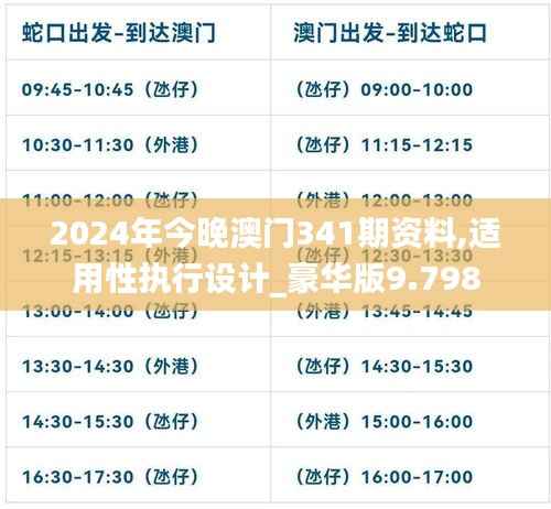 2024年今晚澳门341期资料,适用性执行设计_豪华版9.798